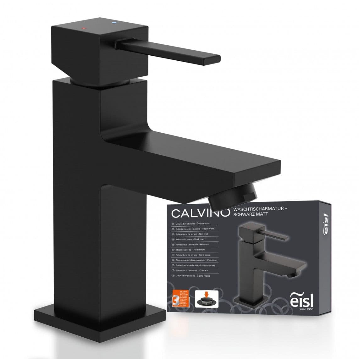 NI075THI-B CALVINO Mitigeur lavabo, noir mat vue 1