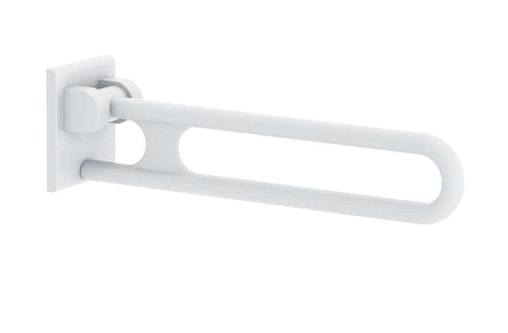Normbau Nylon Care 300 barre appui rabattable L900mm nylon 100kg blanc vue 1