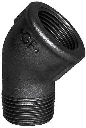 GAZ COUDE 45° MF NR 121 3/4" vue 1