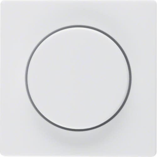 Enjoliveur avec bouton de réglage du variateur rotati Berker Q.1 / Q.3 Blanc polaire, Velours vue 1