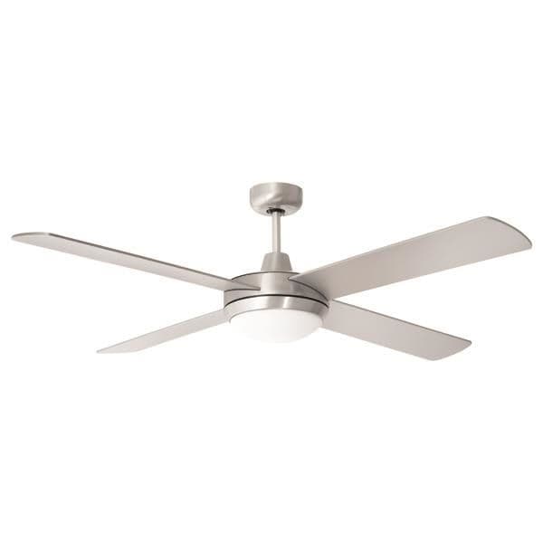 Ventilateur décoratif avec 1 lampe E27 sable Nickel avec contrôleur diamètre 130 70W vue 1