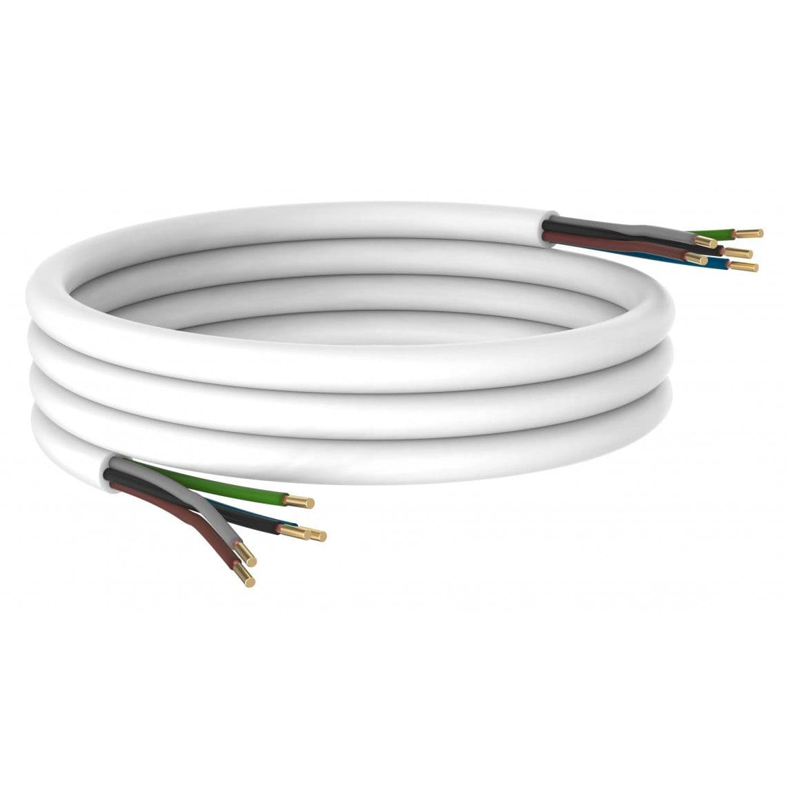 1275 câble de raccordement cuisinière, blanc, 2 m, douilles de fils des deux côtés H05 V V-F, 5 x 2,5 mm vue 1