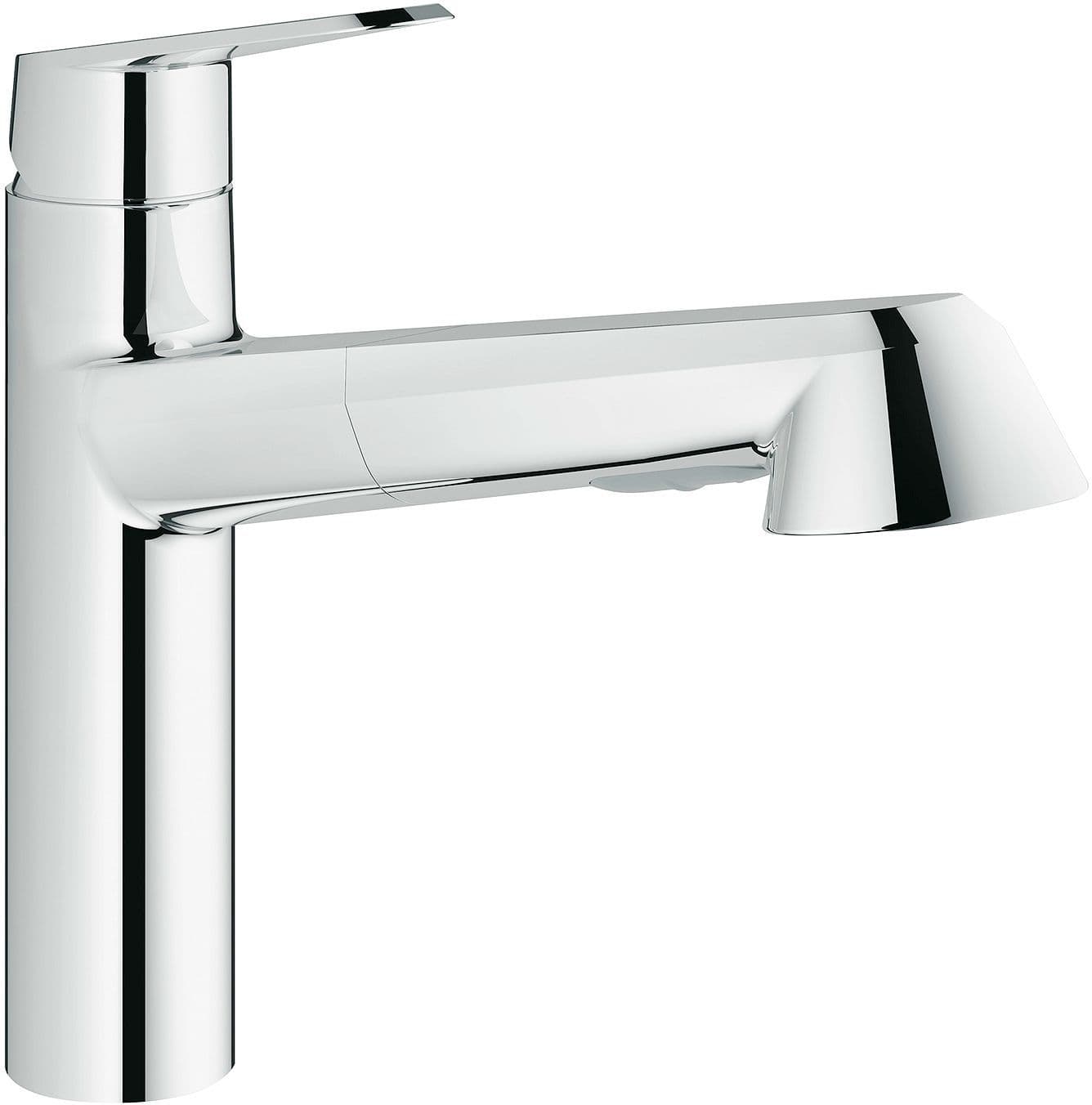 MITIGEUR CUISINE EURODISC COSMOPOLITAN GROHE AVEC DOUCHETTE EXTRACTIBLE 2JET CHROME vue 1