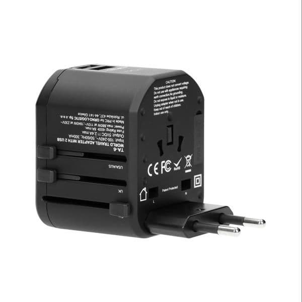 Adaptateur de voyage universel GOworld avec Usb. Fonctionne dans plus de 200 pays, 100 - 240V, 8A vue 1