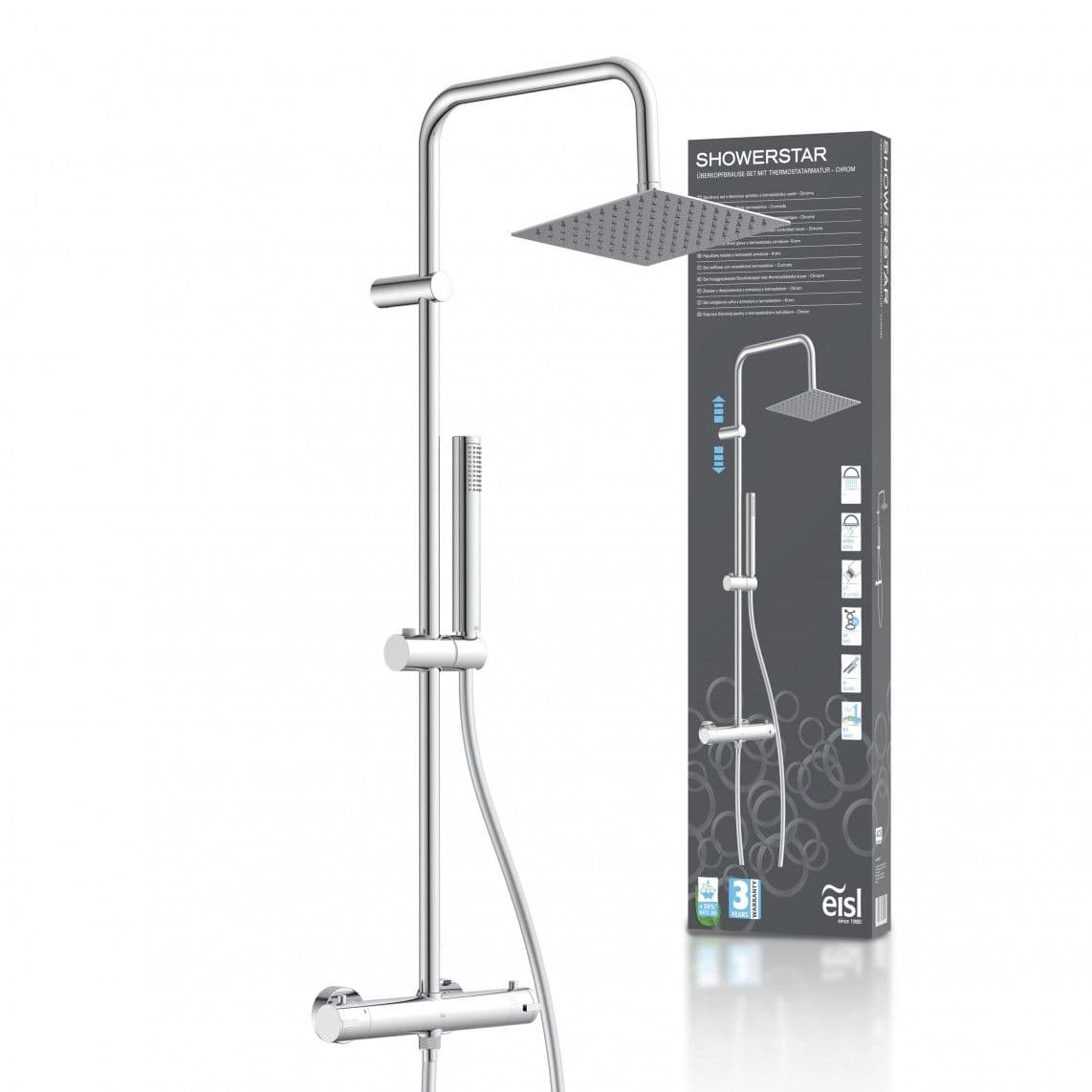 DX1106CST SHOWERSTAR set douche de pluie, chromé, avec Mitigeur thermostatique vue 1