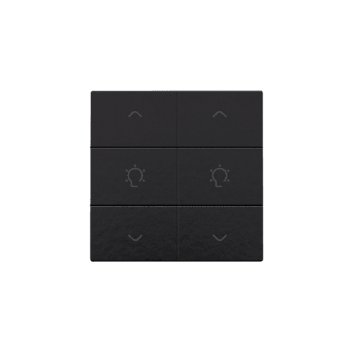 Commande de variateur double pour Niko Home Control, couleur piano black coated vue 1