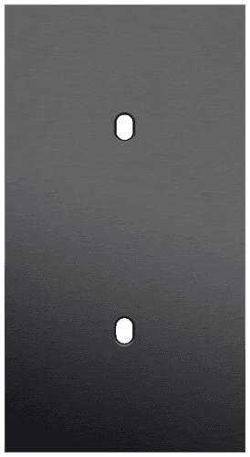 Plaque de recouvrement double, verticale 71 mm d'entraxe, pour deux fonctions de commutation simple, Niko Toggle alu black brushed vue 1