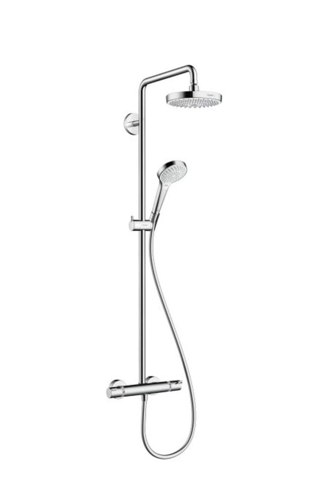 Hansgrohe Croma Select S 180 Showerpipe douche de tête D180mm 2jets blanc/chrome vue 1
