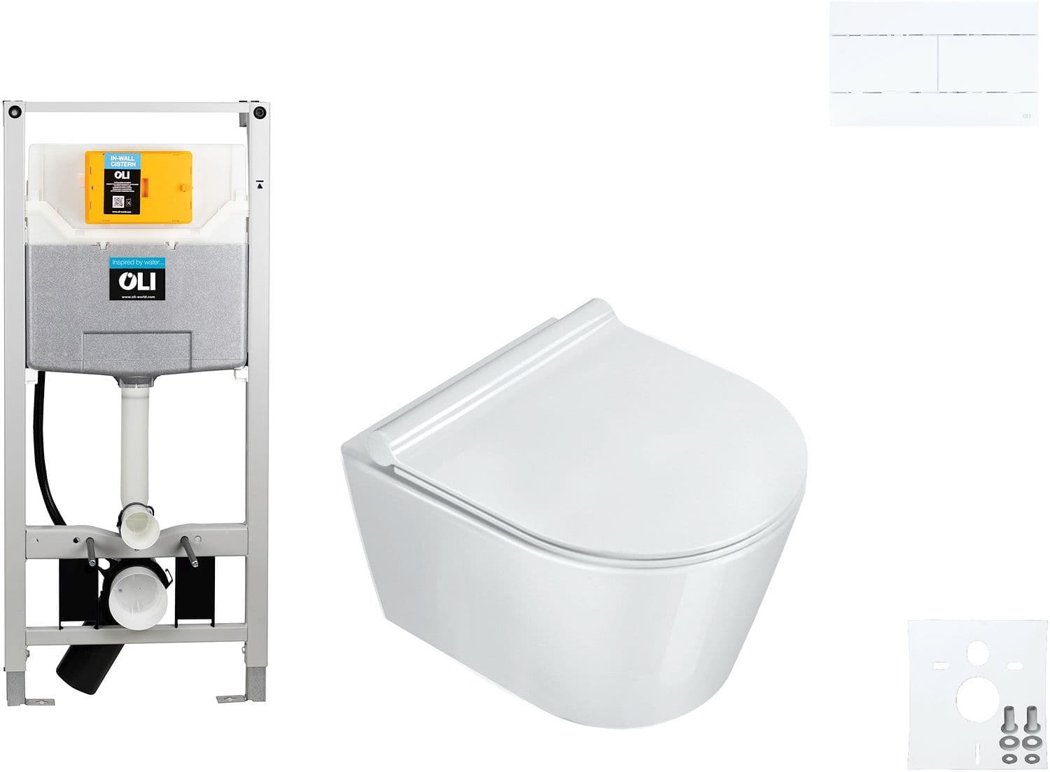 WALLFIX OLI WC SUSPENDU ZERO 46 CATALANO SLIM BLANC vue 1