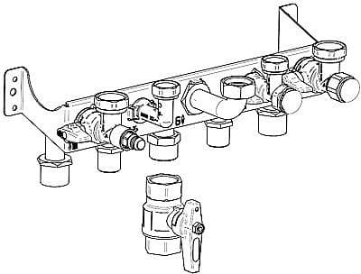 KIT DE RACCORDEMENT HYDRAULIQUE SANS KIT DE REMPLISSAGE POUR AVANTA ACE +TZERRA MATIC COMBI REMEHA vue 1
