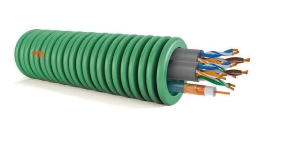 Précâblé avec 2 x UTP cat6 et Coax PVC6 Telenet, Wvem, ... full Lsoh en rouleau de 100m classe CPR: vue 1
