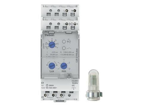 Interrupteur crépusculaire cellule murale 230Vac 2 - 50000lux 1CO 16A vue 1