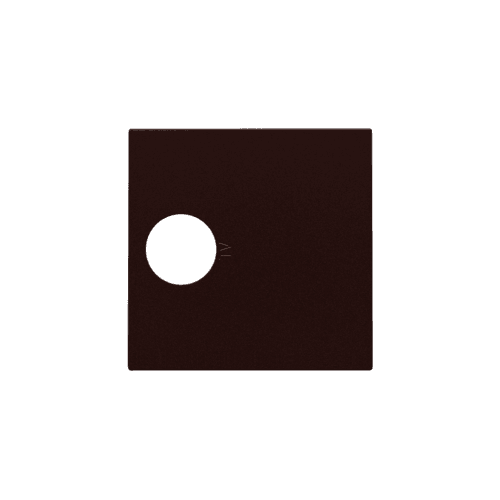 Set de finition pour connexion coaxiale simple pour TV, couleur dark brown coated vue 1