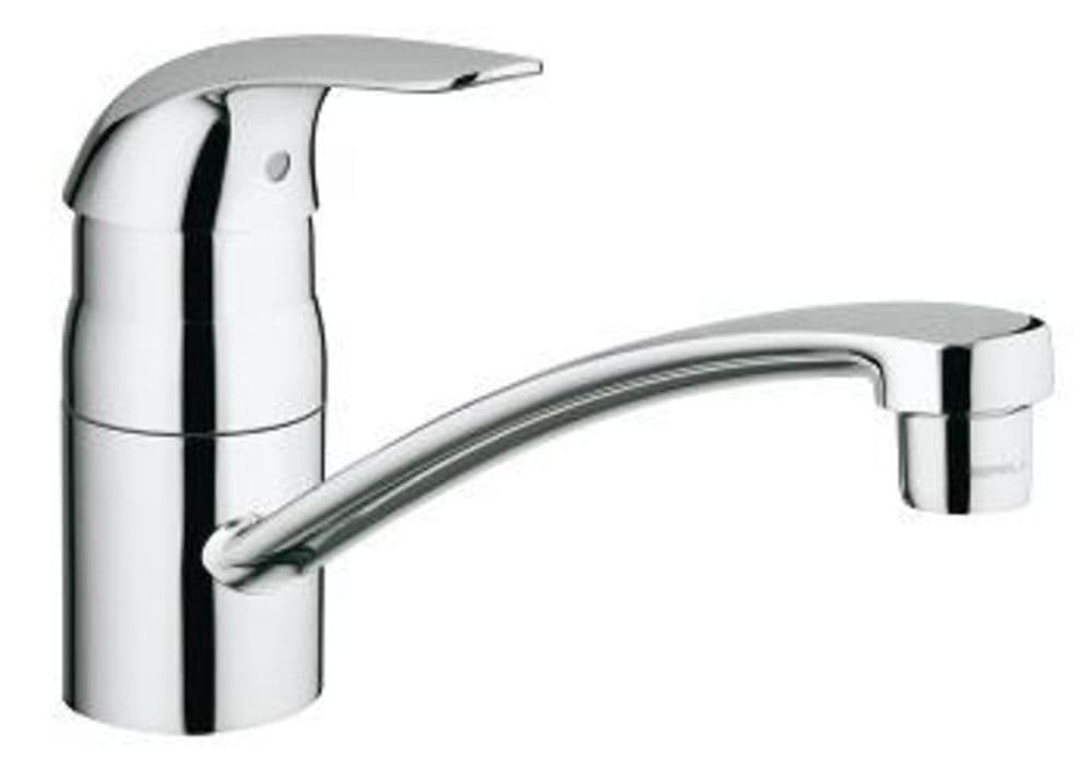 Grohe Euroeco mitigeur évier monotrou SilkMove bec mobile chromé vue 1