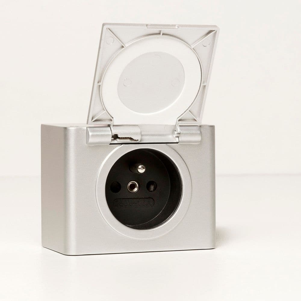 Van Marcke Combibox boîte électrique avec prise de courant IP44 gris vue 1