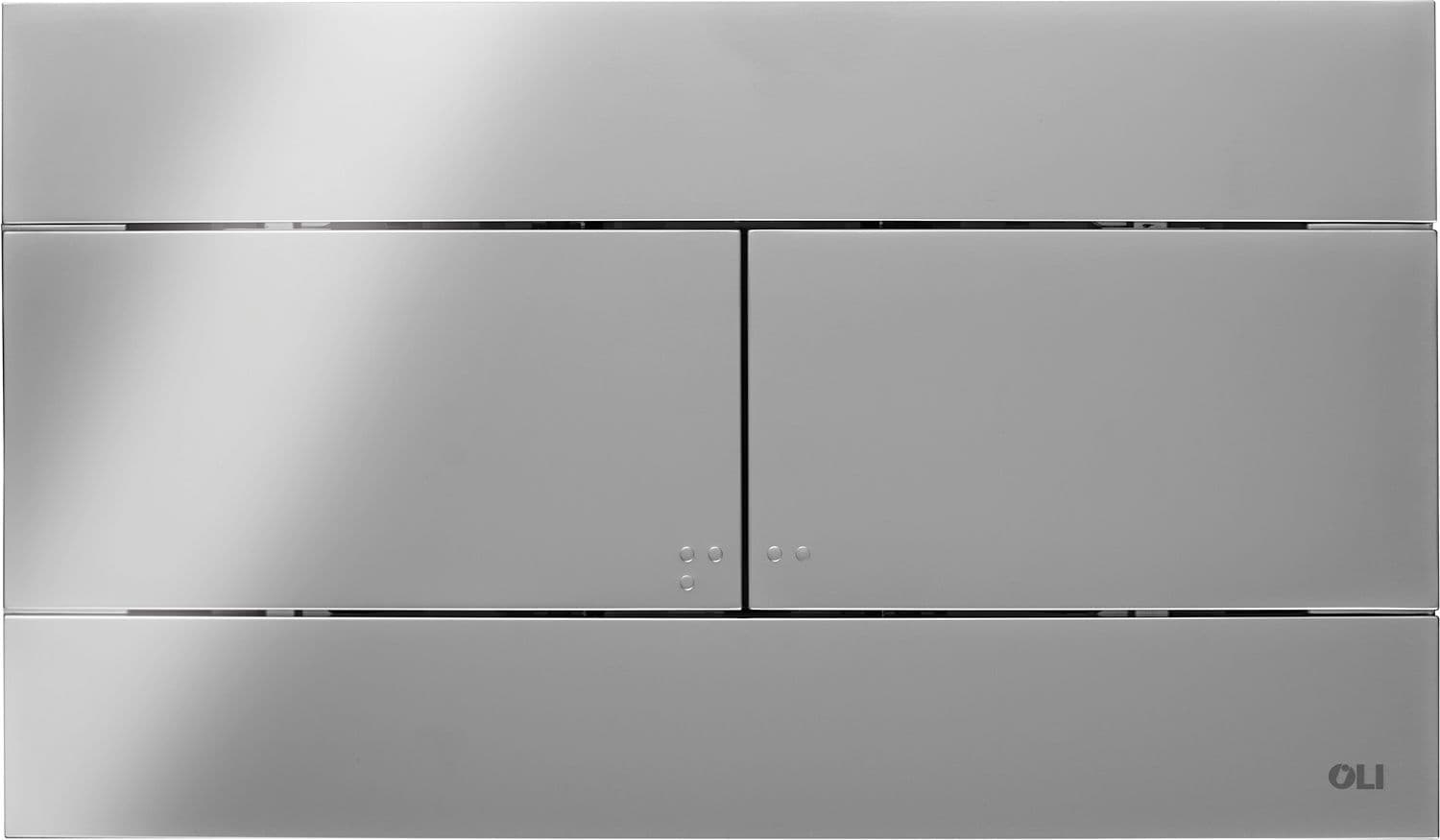 PLAQUE DE COMMANDE 2TOUCHES SLIM OLI CHROME BRILLANT vue 1