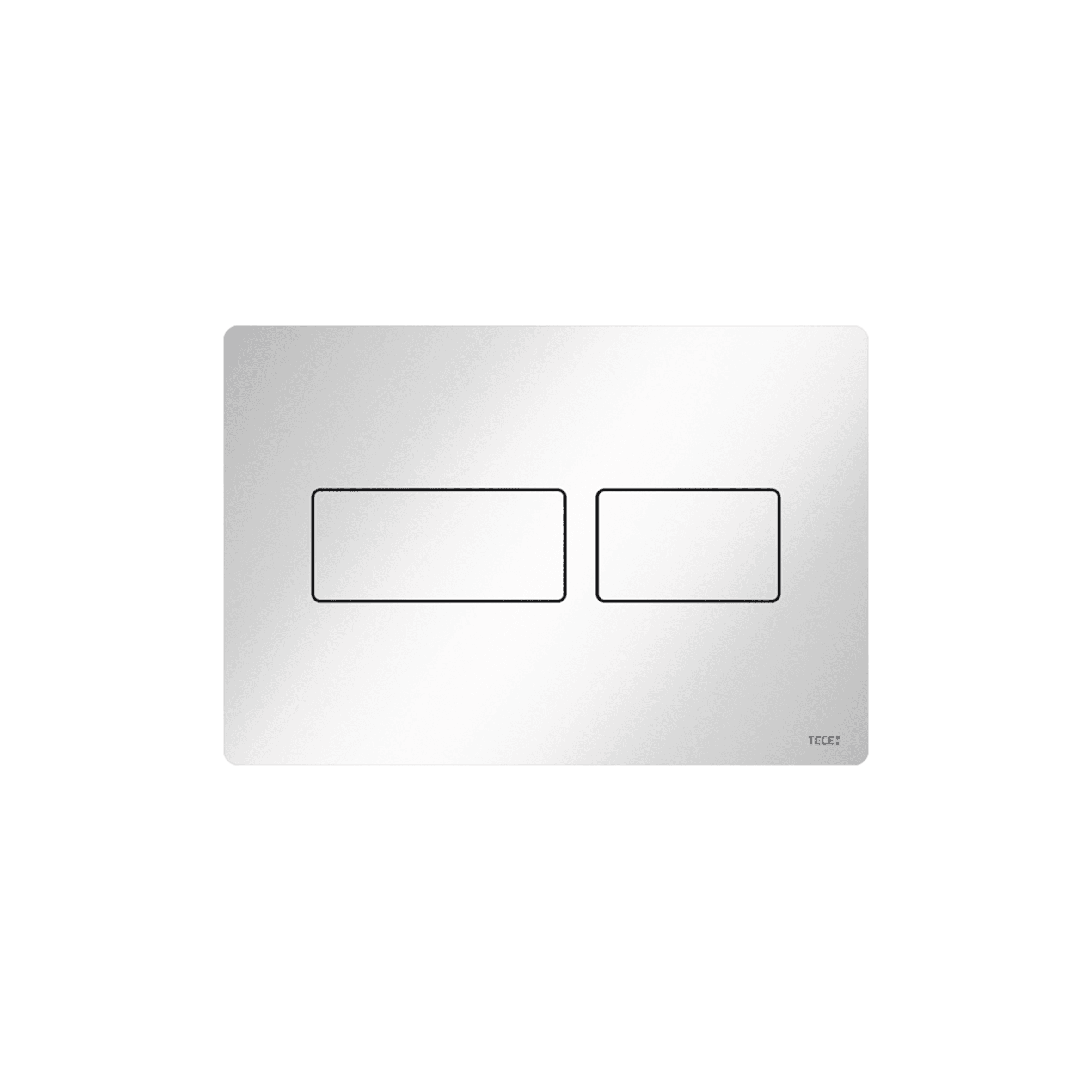PLAQUE DE DÉCLENCHEMENT WC TECESOLID, DOUBLE TOUCHES, BLANC BRILLANT vue 1
