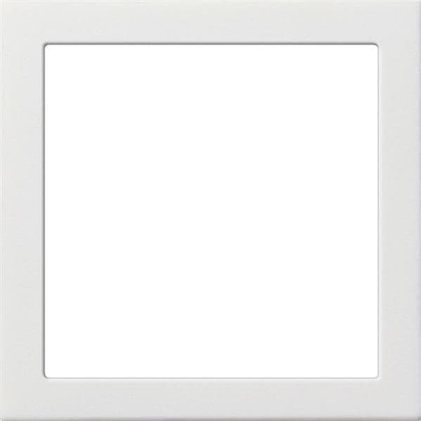 Cadre adaptateur avec découpe carrée (55 x 55mm) Blanc brillant outre les fonctions spécifiques au vue 1
