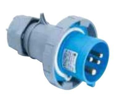 Fiche CEE mâle 4 x 16A Bleu IP67 9h vue 1
