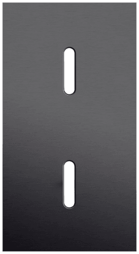 Plaque de recouvrement double, verticale 71 mm d'entraxe, pour deux fonctions de commutation simple, Niko Rocker alu black brushed vue 1