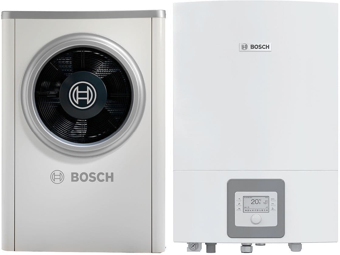 POMPE A CHALEUR AIR/EAU MONOBLOC COMPRESS 6000 AWE BOSCH 14KW TRI 400V ERP A++ vue 1