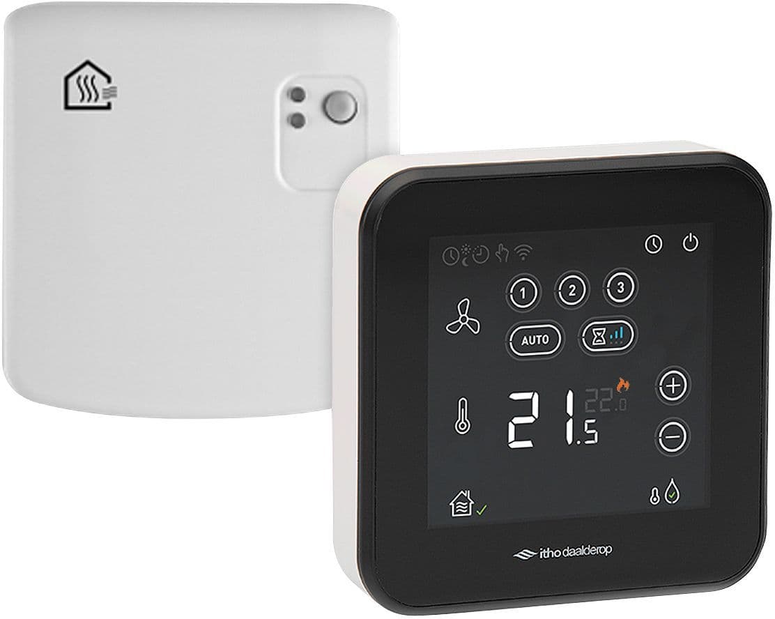 SPIDER THERMOSTAT CLIMATIQUE RF/BAT AVEC MODULE DE COMMUTATION ITHO DAALDEROP vue 1