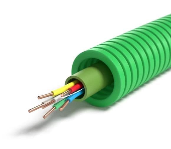 Tube précâblé Sgg 8 x 0.8 diamètre 16mm full Lsoh en rouleau de 100m classe CPR: CCA s3d2a3 vue 1