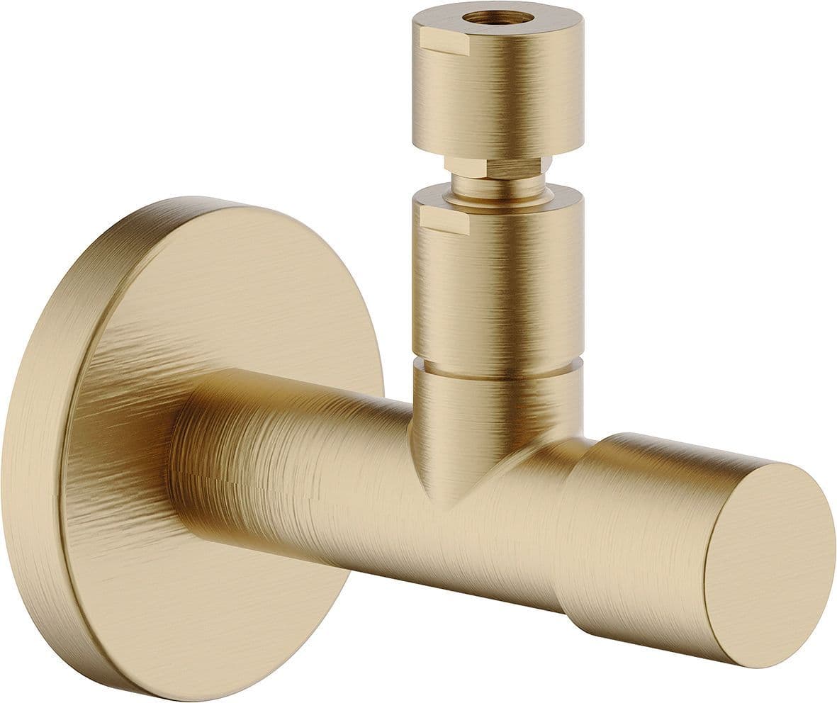 ROBINET D'ARRET EQUERRE NOBILI 1/2" MIELE BROSSÉ vue 1