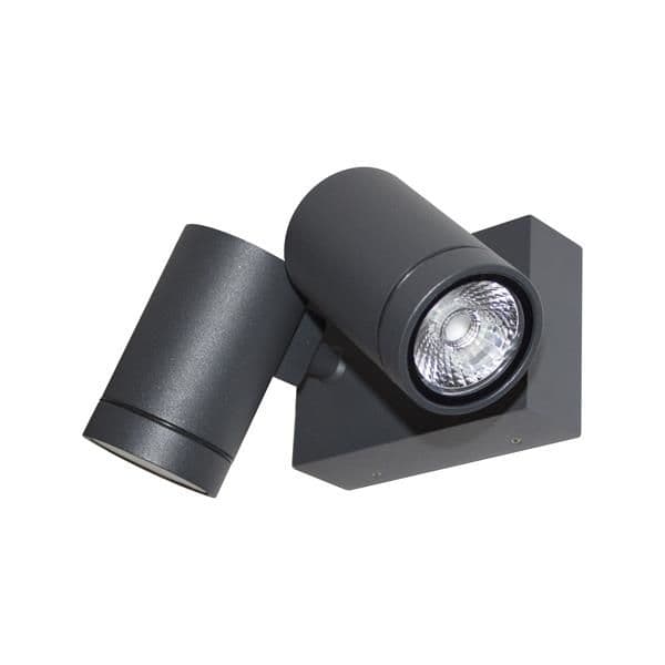 Gunzy 2s Led 2 x 8W 2 x 480lm 3000K IP55 38° Anthracite vue 1