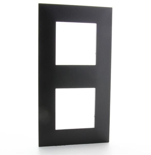 Valena plaque 2 postes vertical entraxe 57mm Blanc vue 1