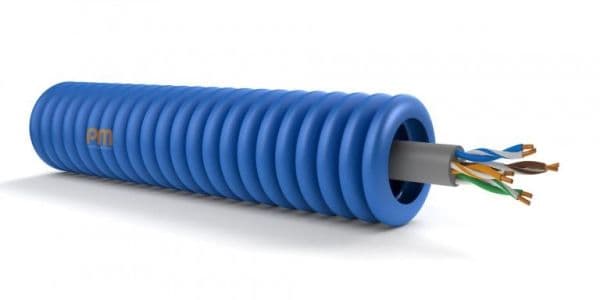 Tube précâblé UTP cat5E diamètre 16mm sur bobine de 300m classe CPR: ECA vue 1
