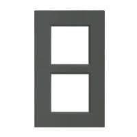 LivingLight - plaque rectangulaire 2 x 2 modules 57mm Anthracite vue 1