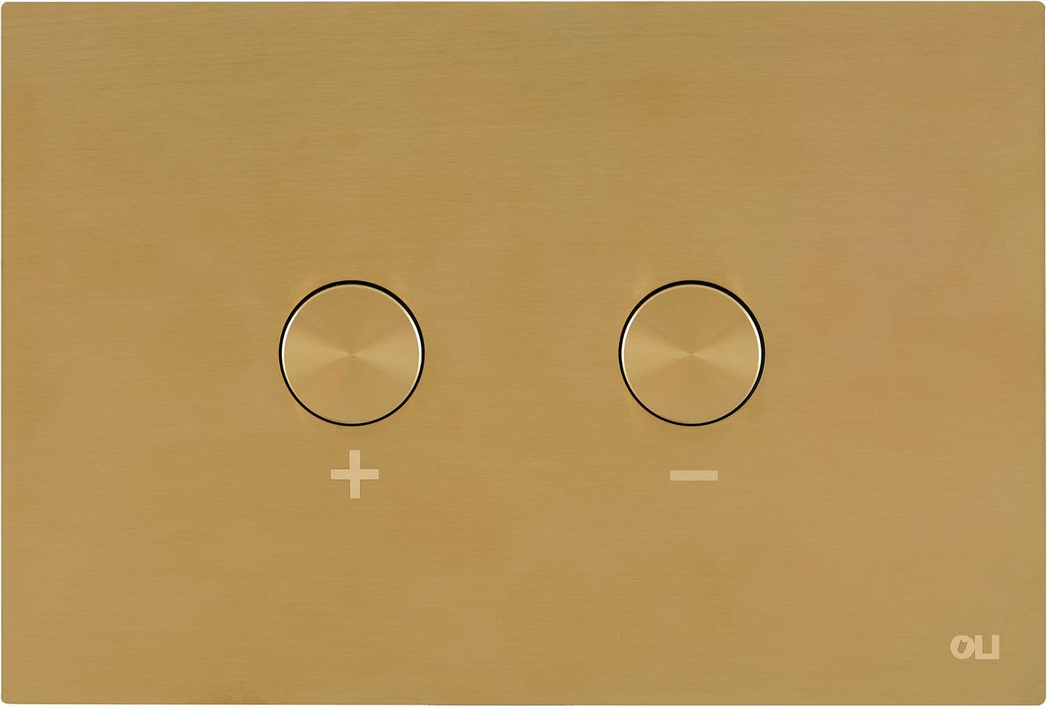 PLAQUE DE COMMANDE 2-TOUCHES BLINK PNEUMATIQUE BRUSHED GOLD + SET DE TRANSFORMATION vue 1