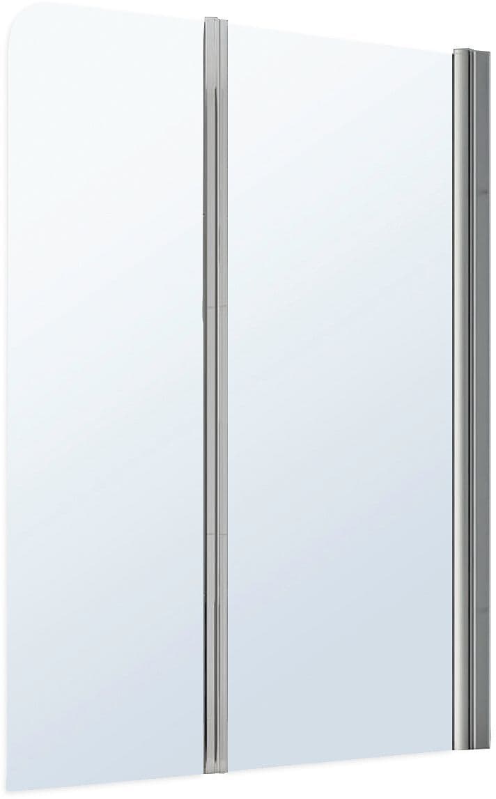 PARE-BAIN EN 2 PIECES MISTRAL 120-150 DROITE ARGENT-CLAIR vue 1