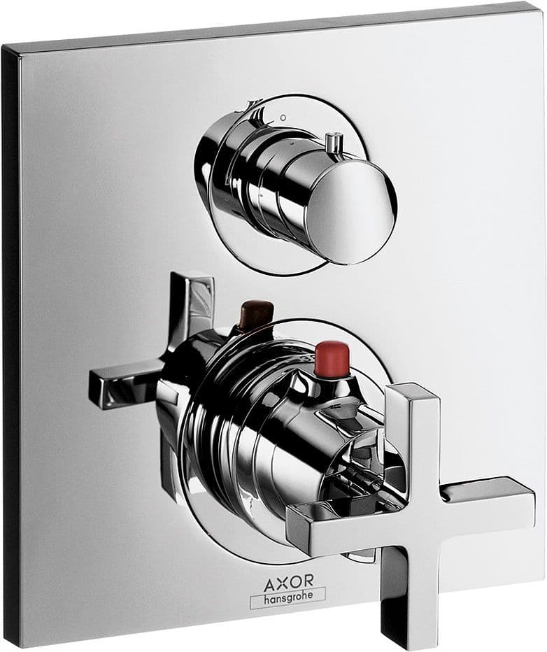 SET DE FINITION THERMOSTAT A ENCASTRER + INVERSEUR CITTERIO HANSGROHE CHROME vue 1