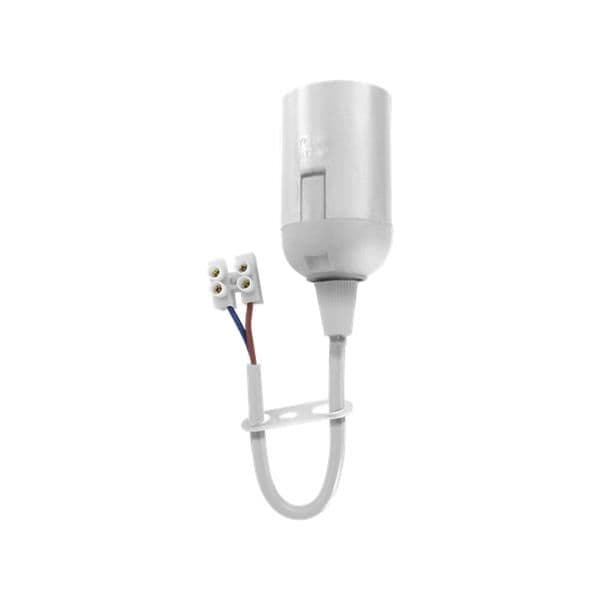 Soquet E27 Blanc avec câble vue 1