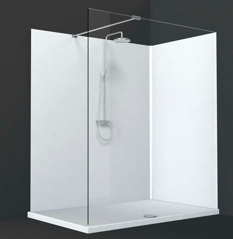 Van Marcke Cosmo cloison acrylique D6mm 101x203cm blanc Hi-Gloss antibactériens vue 1