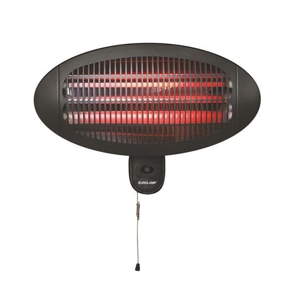Radiateur quartz mural 650 - 1350 - 2000W IPx4. Hauteur d'installation 1,3 - 2,1m vue 1