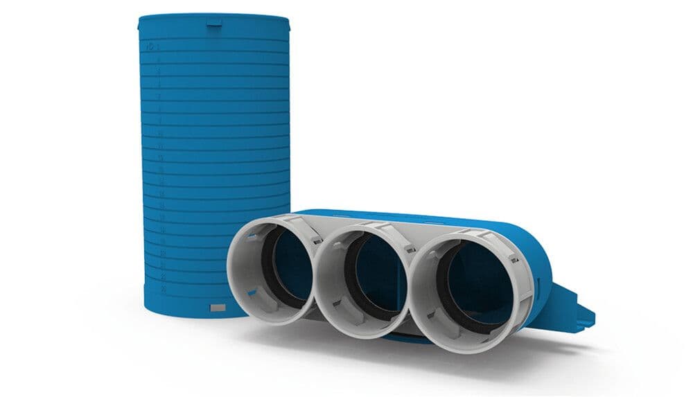 Vent-Axia VVCH 250 69 collecteur terminal 3 x D 69 mm D 125 mm avec étui vue 1