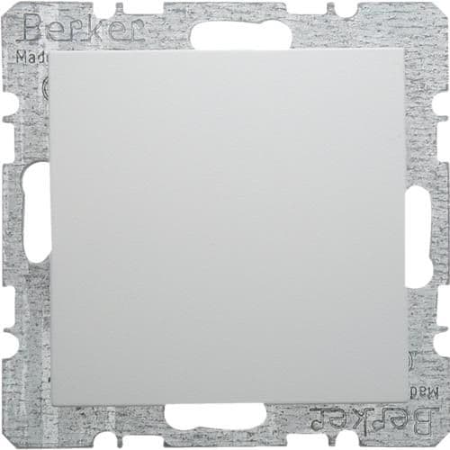 Cache - trou avec support métallique Berker S.1 / B.3 / B.7 Blanc polaire, brillant vue 1
