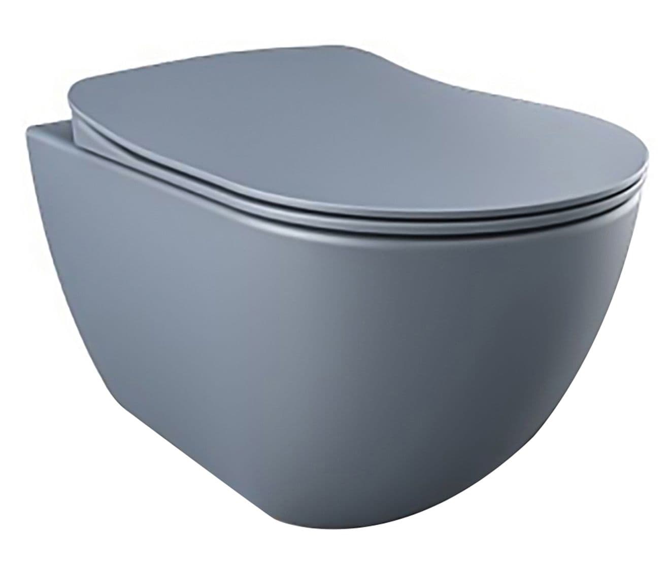 WC SUSPENDU DESIGN MAT BASALT, AVEC HYGIÈNE (BIDET) INOX vue 1
