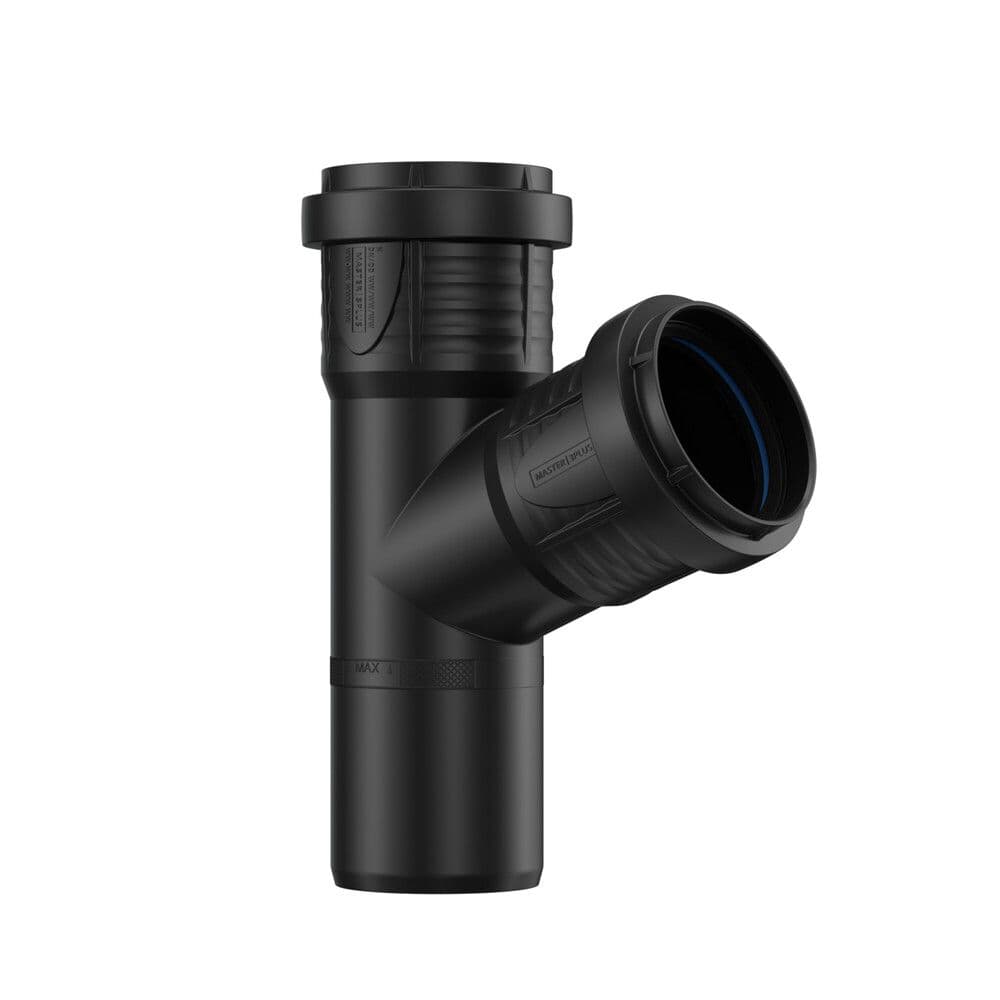Pipelife Master 3 plus Té 67,5° MF PP noir 110 x 110 vue 1