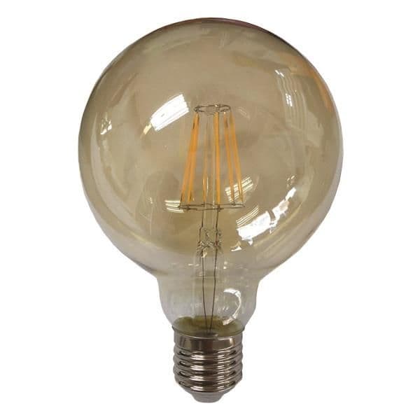 Lampe filament globe dimmable G95 8W E27 2400K Or vue 1