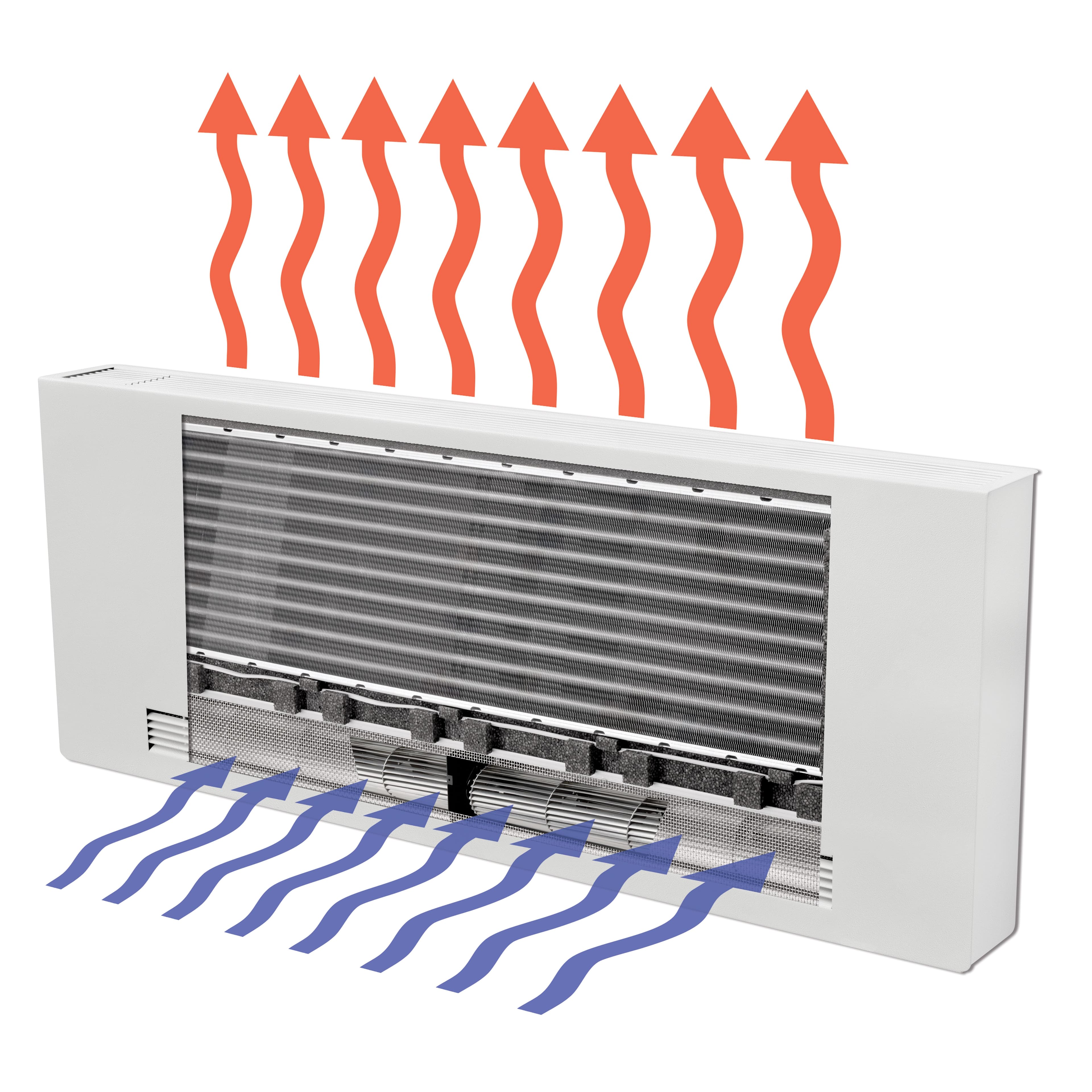 STELRAD THERMOBREEZE - RADIATEUR POMPE À CHALEUR - CHAUFFAGE ET REFROIDISSEMENT - RACCORDEMENT INFÉRIEUR - 465X800MM - BLANC MAT vue 1