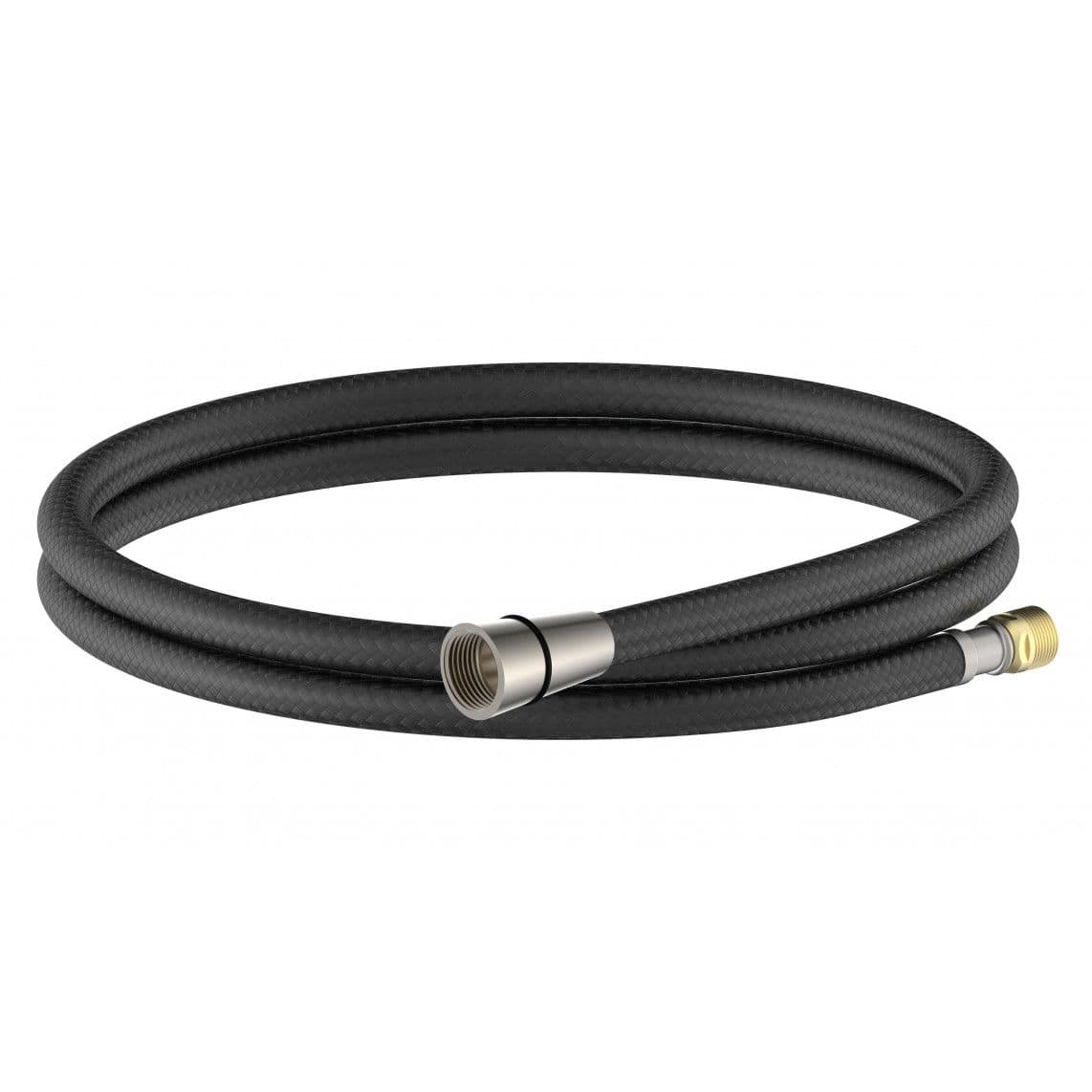 01748 Tuyau verseur, aspect noir/inox, avec écrou conique long, 150 cm vue 1