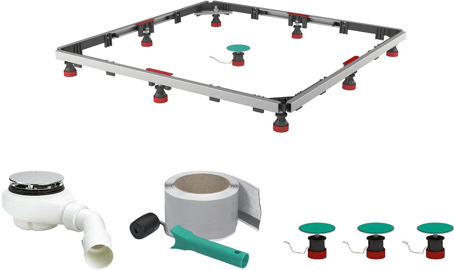 SET DE MONTAGE POUR DOUCHE MEPA MAX.120x120 9CM 51L/MIN vue 1