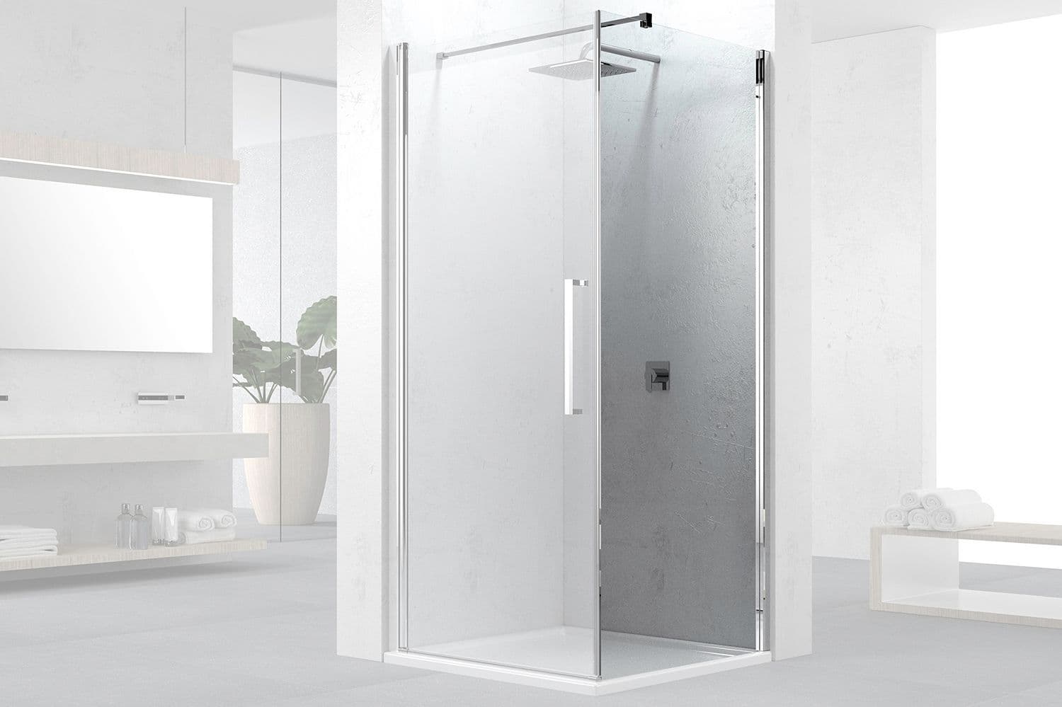 PAROI FIXE SWING 97-99 H200 CHROME-SATIN vue 1