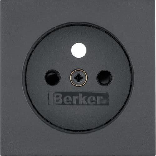 Sets de finition pour prise de courant avec terre Berker S.1 / B.3 / B.7 Anthracite, mat vue 1