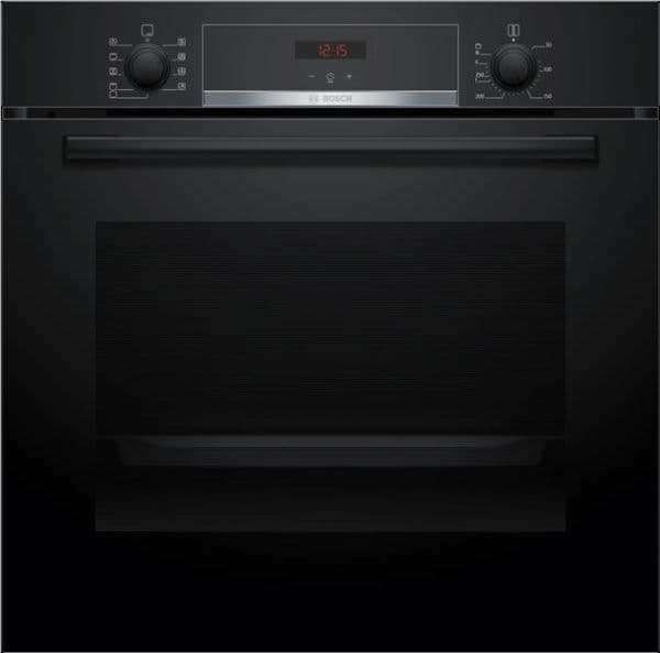 Four serie 4 multifonction 60cm, classe A+, 7 modes de cuisson, EcoClean, display Rouge, rail télesc vue 1