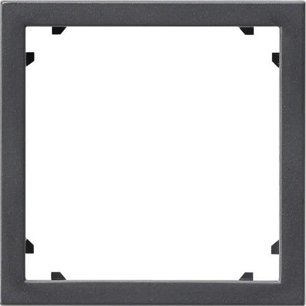 Cadre adaptateur avec découpe carrée pour appareils avec cache (45 x 45mm) Anthracite - le cadre vue 1